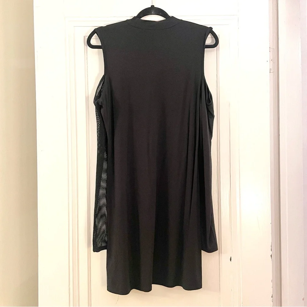 Killstar Zazzel Long Sleeve Safety Pin Black Mesh Mini Dress, Size XXL, NWT - Picture 7 of 12